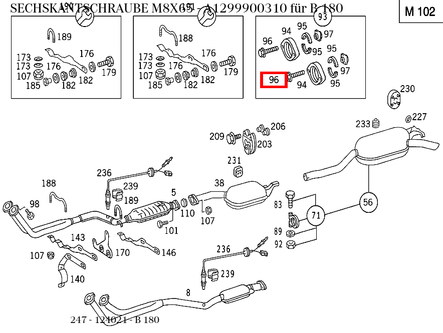 Sechskantschraube M8X65 B 180 247