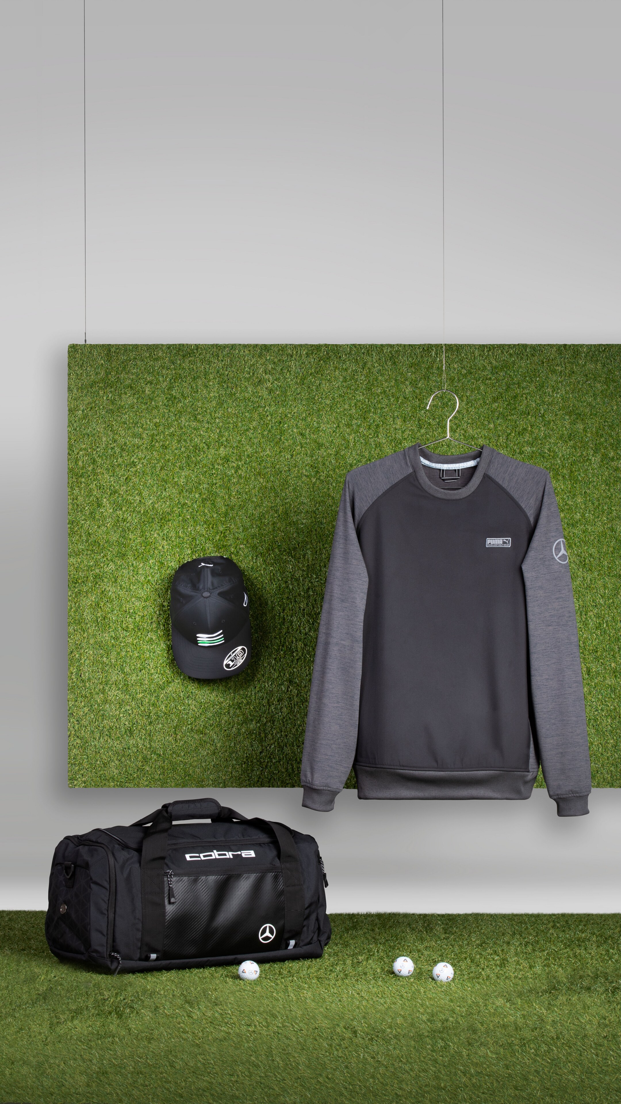 Men's golf sweater & Golf sports bag & Golf cap & Golf balls (set of 3)