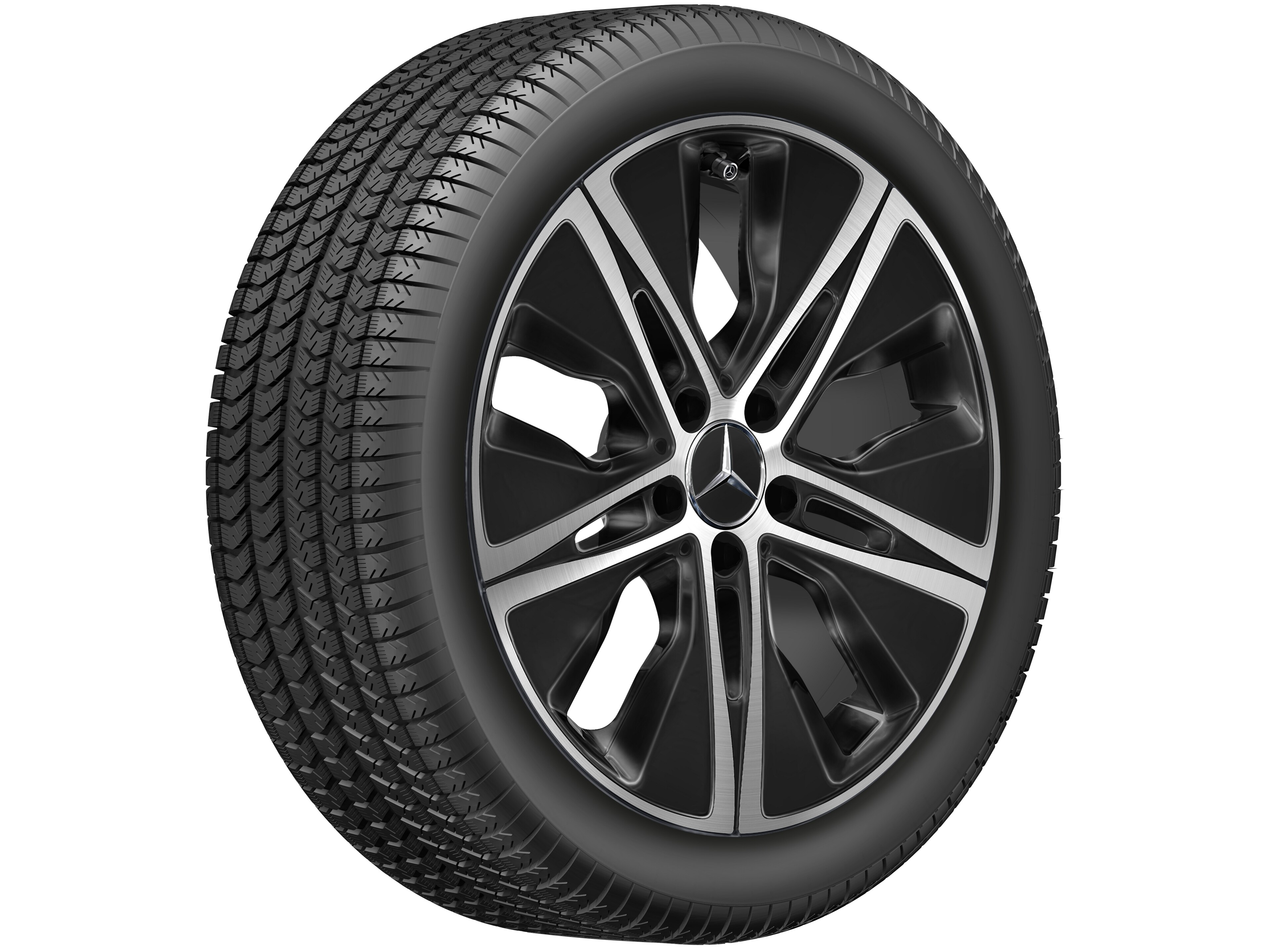 Mercedes-Benz - 5-Loch-Rad, 45,7 cm (18 Zoll), glanzgedreht 5-Loch-Rad, 45,7 cm (18 Zoll), glanzgedreht