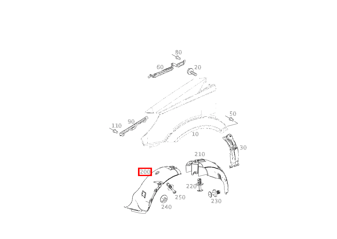 Verkleidung Radhaus Rechts vorn 906 Verkleidung Radhaus Rechts vorn 906