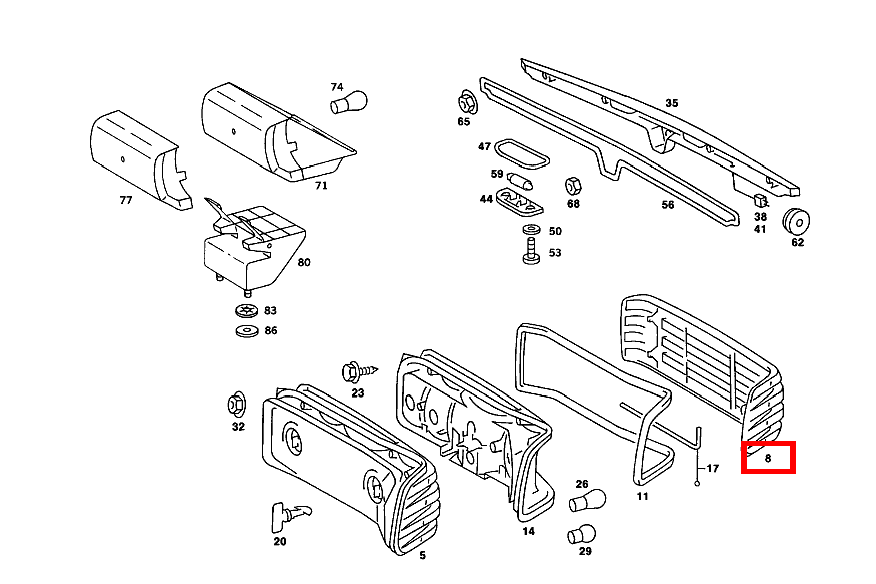 Lichtscheibe RECHTS 560 SEC-126 126