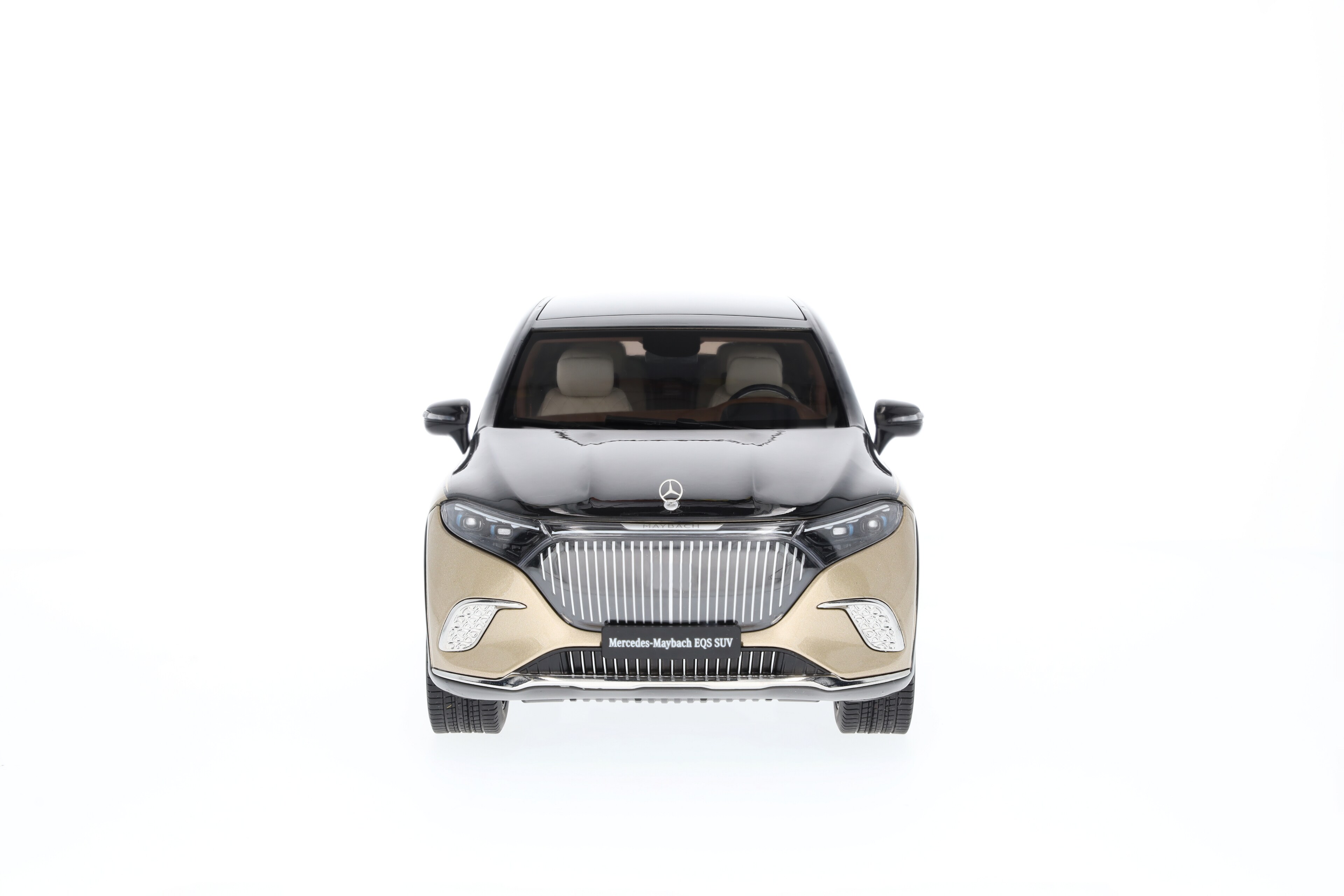 Mercedes-Benz - Mercedes-Maybach EQS 680 SUV, Z296 obsidianschwarz / designo kalaharigold, 1:18