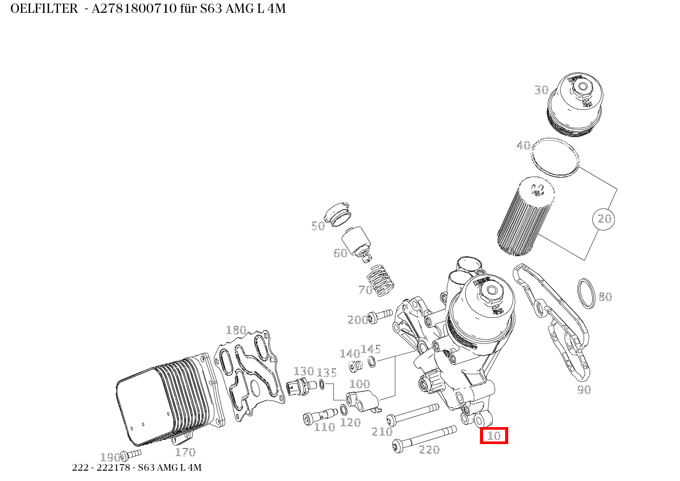 Ölfilter S63 AMG L 4M 222