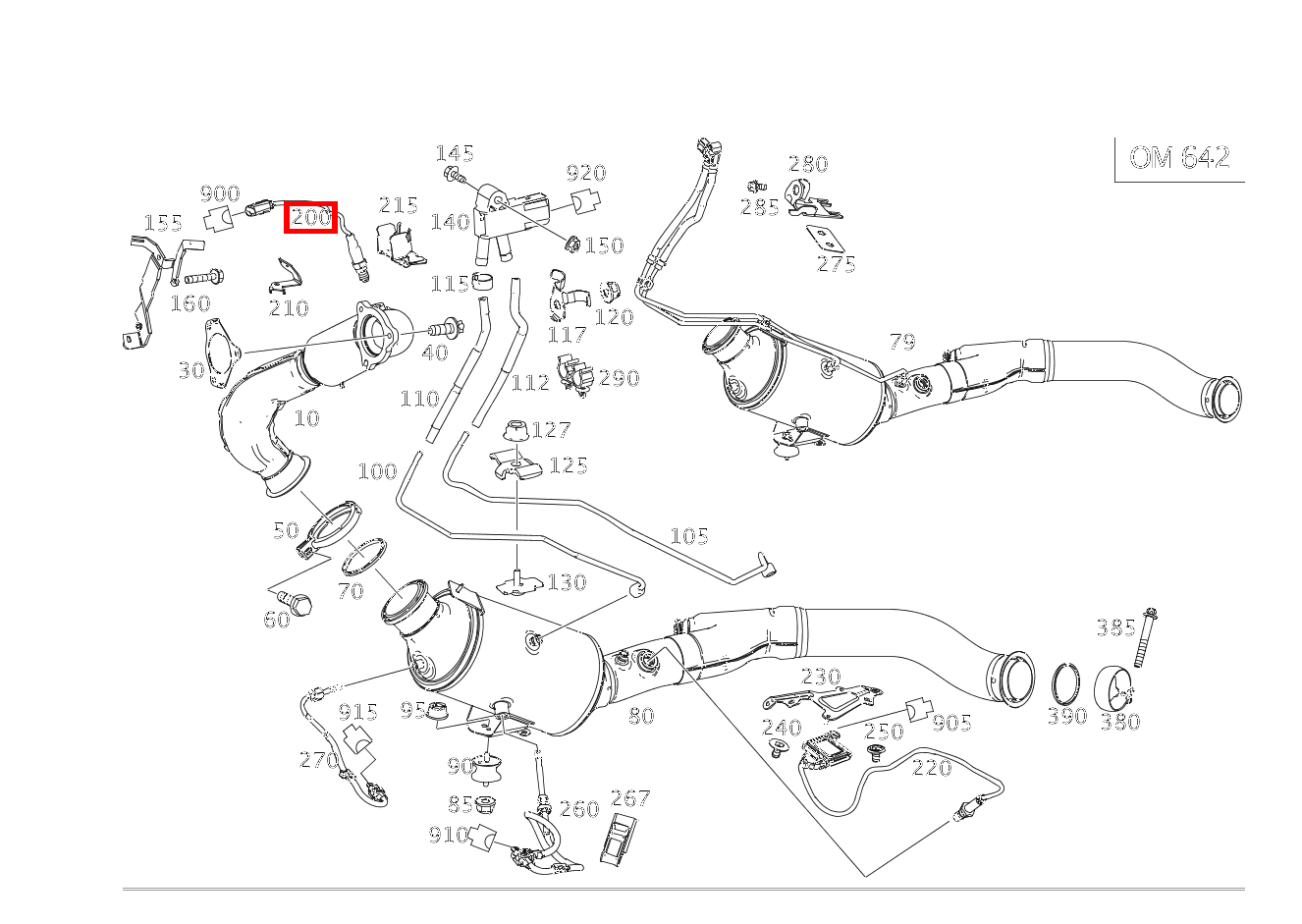 Lambdasonde Vorkatalysator GLS 350 d 4MATIC 166