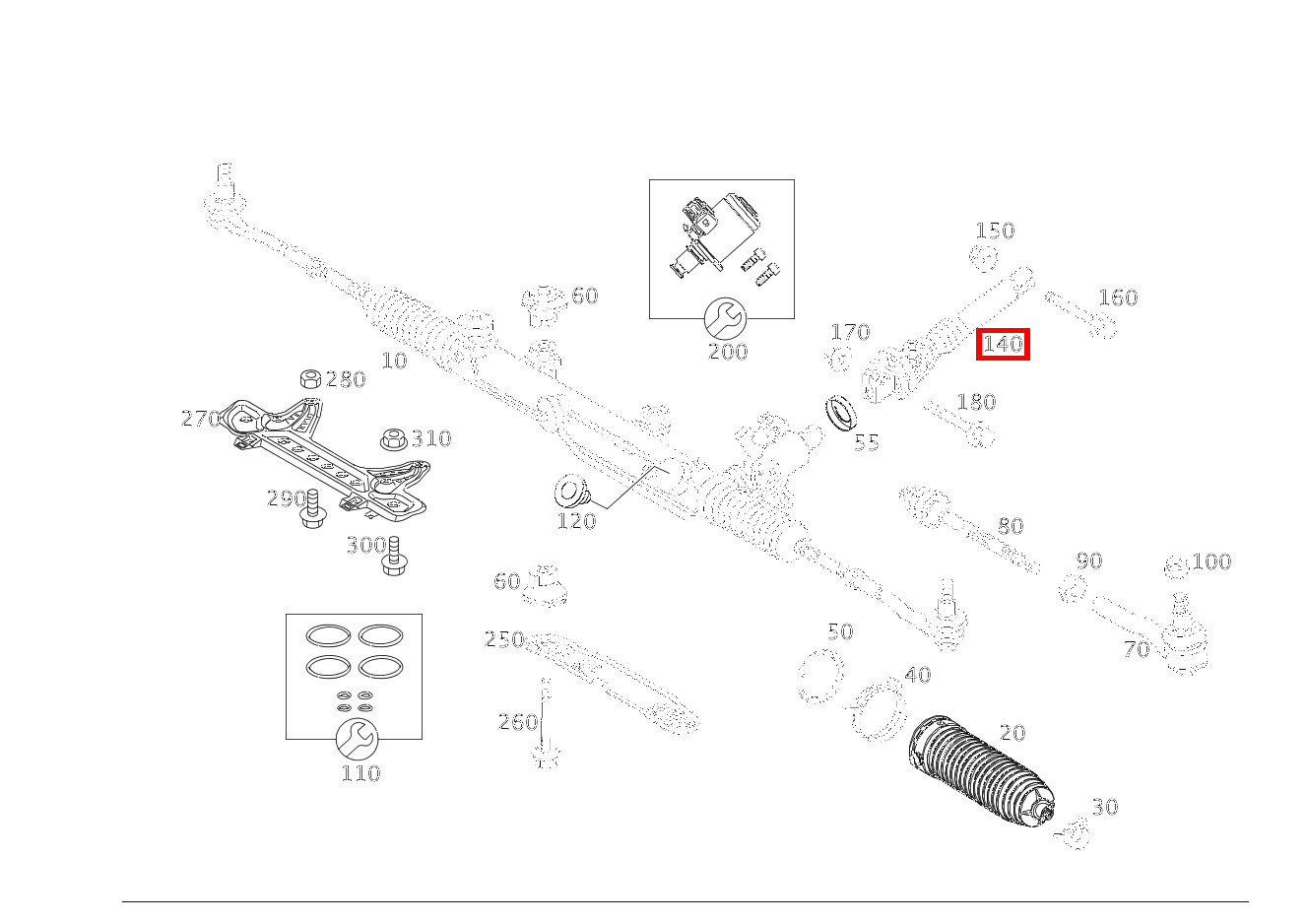 KUPPLUNGSMUFFE LENKUNG AN QUERTRAEGER E 200 T-Limousine 210 KUPPLUNGSMUFFE LENKUNG AN QUERTRAEGER E 200 T-Limousine 210