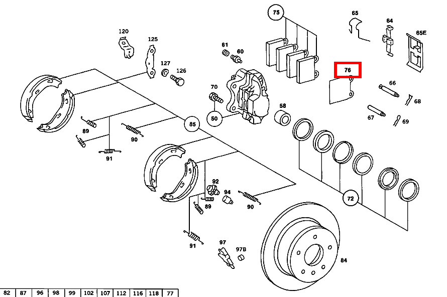 Dämpfung SIEHE BILD-NR.: 70 450 SEL 6.9 116 Dämpfung SIEHE BILD-NR.: 70 450 SEL 6.9 116