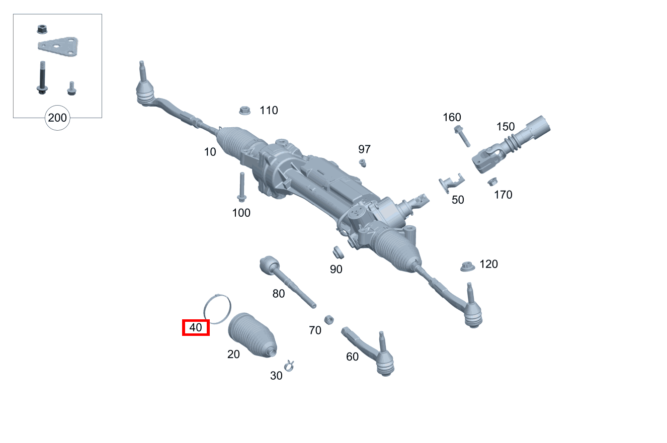 EINOHRKLEMME Innen links und rechts CLS 220 d 257 EINOHRKLEMME Innen links und rechts CLS 220 d 257