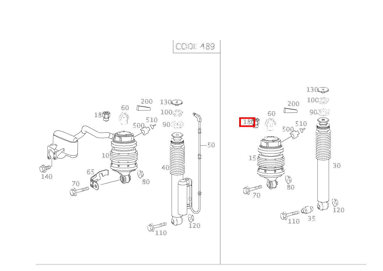 Anschlussstutzen DRUCKLEITUNG RECHTS AN LUFTFEDER E280CDI SONDERAUFB 211 Anschlussstutzen DRUCKLEITUNG RECHTS AN LUFTFEDER E280CDI SONDERAUFB 211