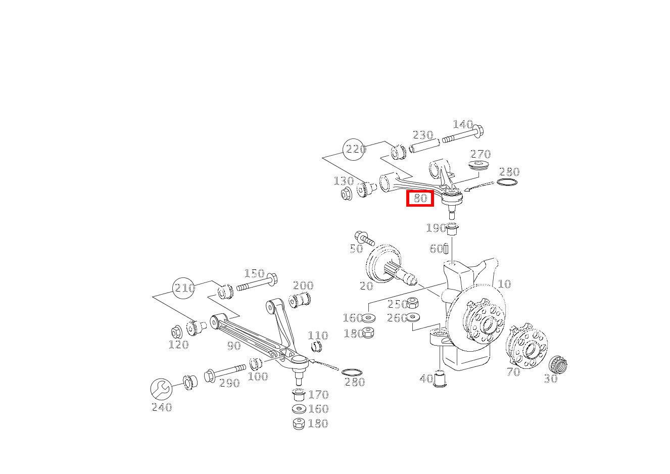 Querlenker OBEN LINKS SLR McLaren Roadster 199