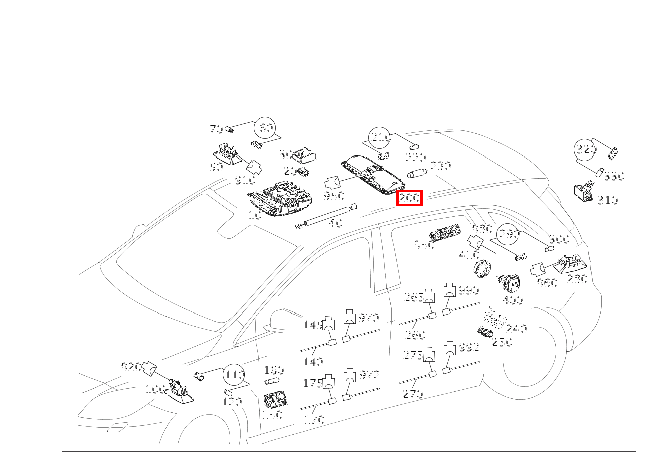Innenleuchte DECKENLEUCHTE HINTEN B220 4M 246 Innenleuchte DECKENLEUCHTE HINTEN B220 4M 246