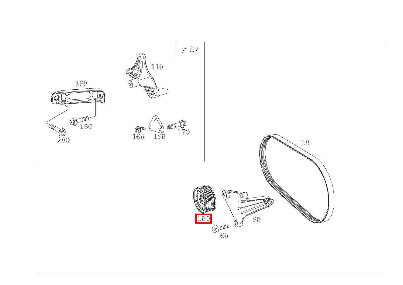 Umlenkrolle S 400 4MATIC Limousine lang 222 Umlenkrolle S 400 4MATIC Limousine lang 222
