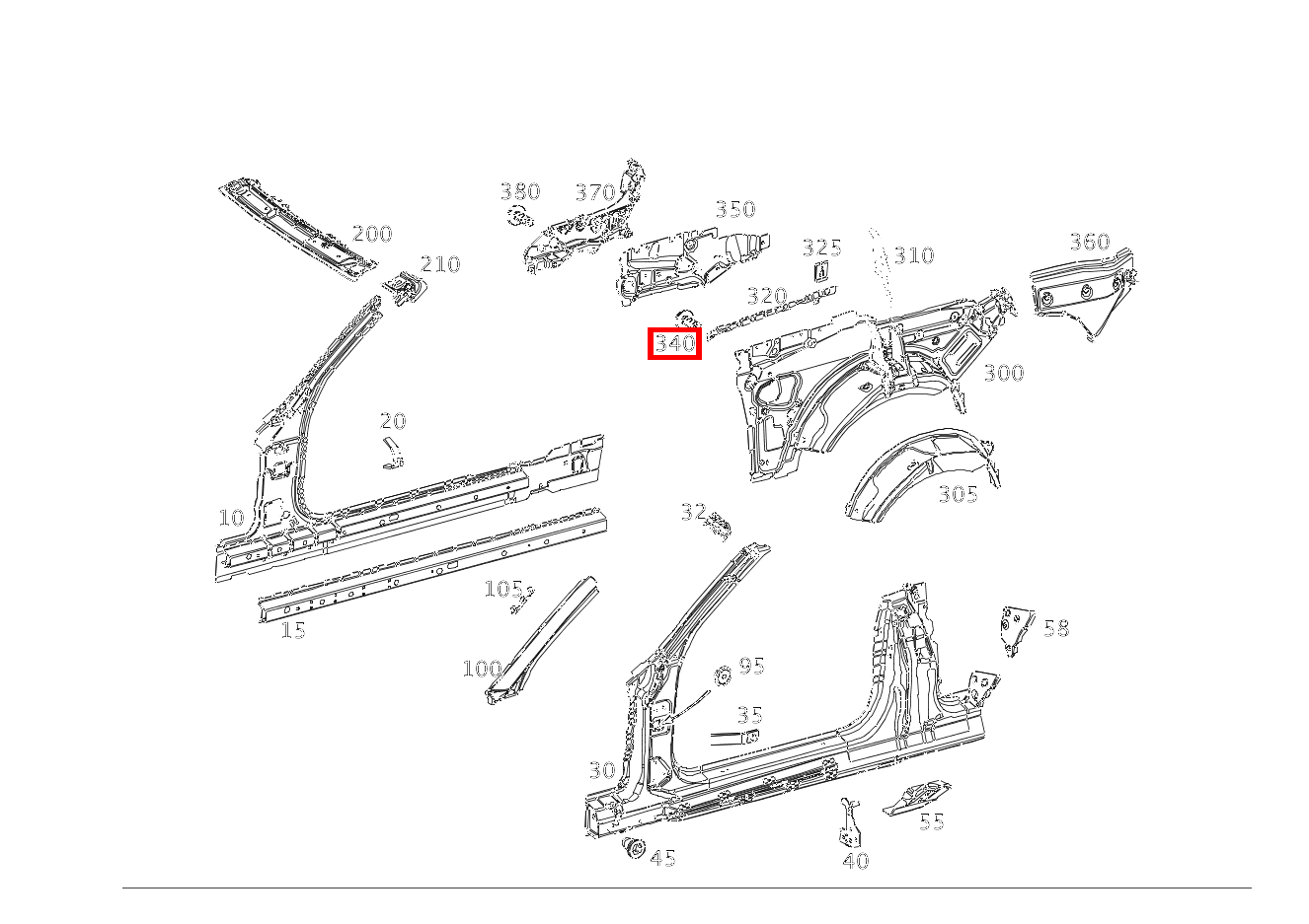 Sechsrundschraube Strebe an Fensterschacht rechts; M6X12 Mercedes-AMG C 63 S Cabriolet 205 Sechsrundschraube Strebe an Fensterschacht rechts; M6X12 Mercedes-AMG C 63 S Cabriolet 205