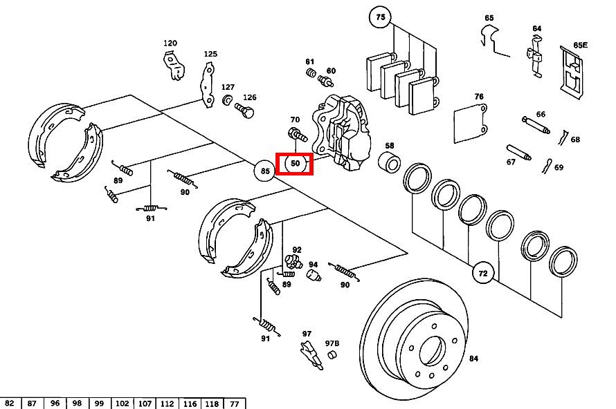 Bremssattel RECHTS,TEVES,OHNE BELAG 450 SEL 116 Bremssattel RECHTS,TEVES,OHNE BELAG 450 SEL 116