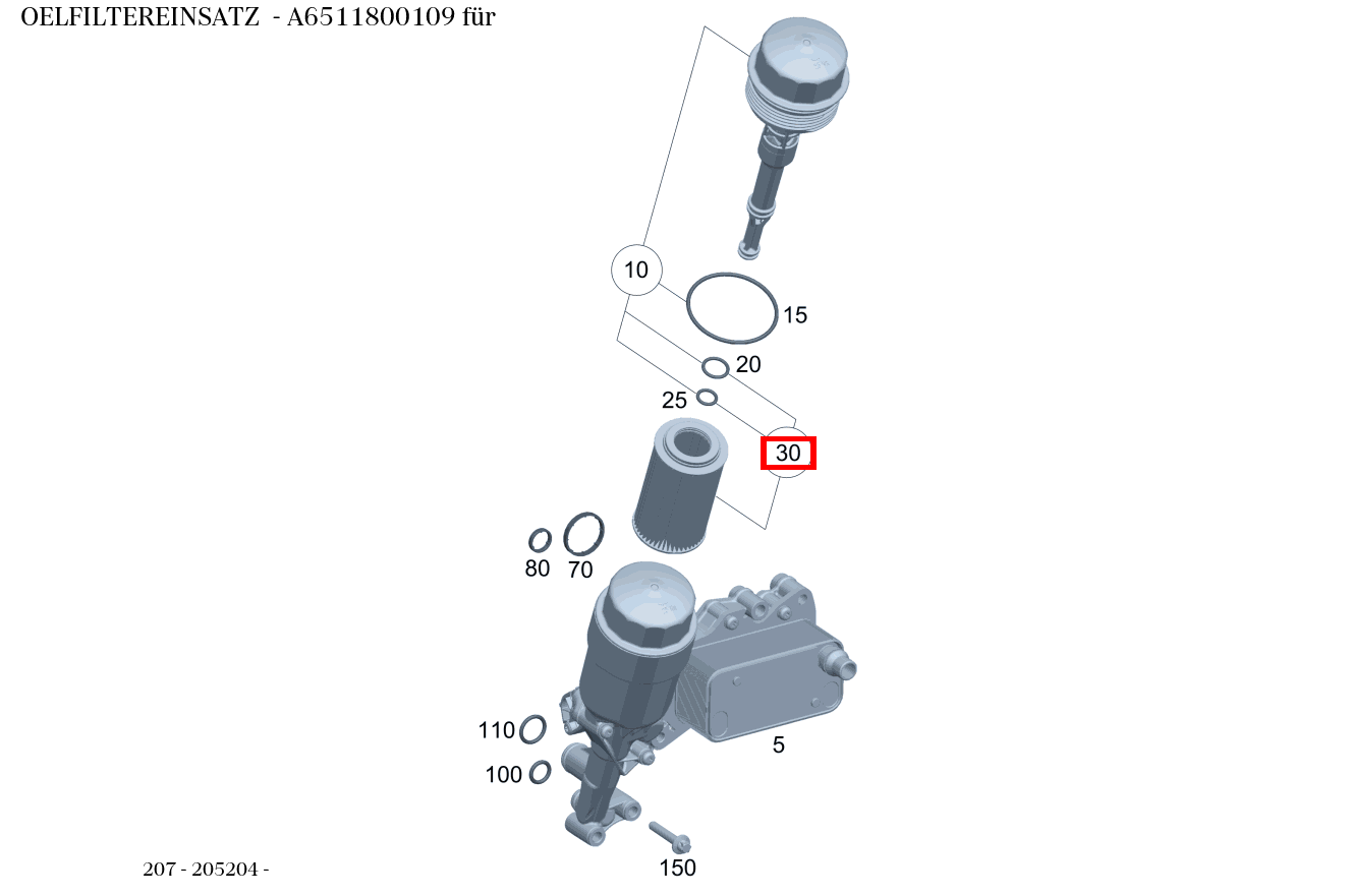 Ölfiltereinsatz 207 Ölfiltereinsatz 207