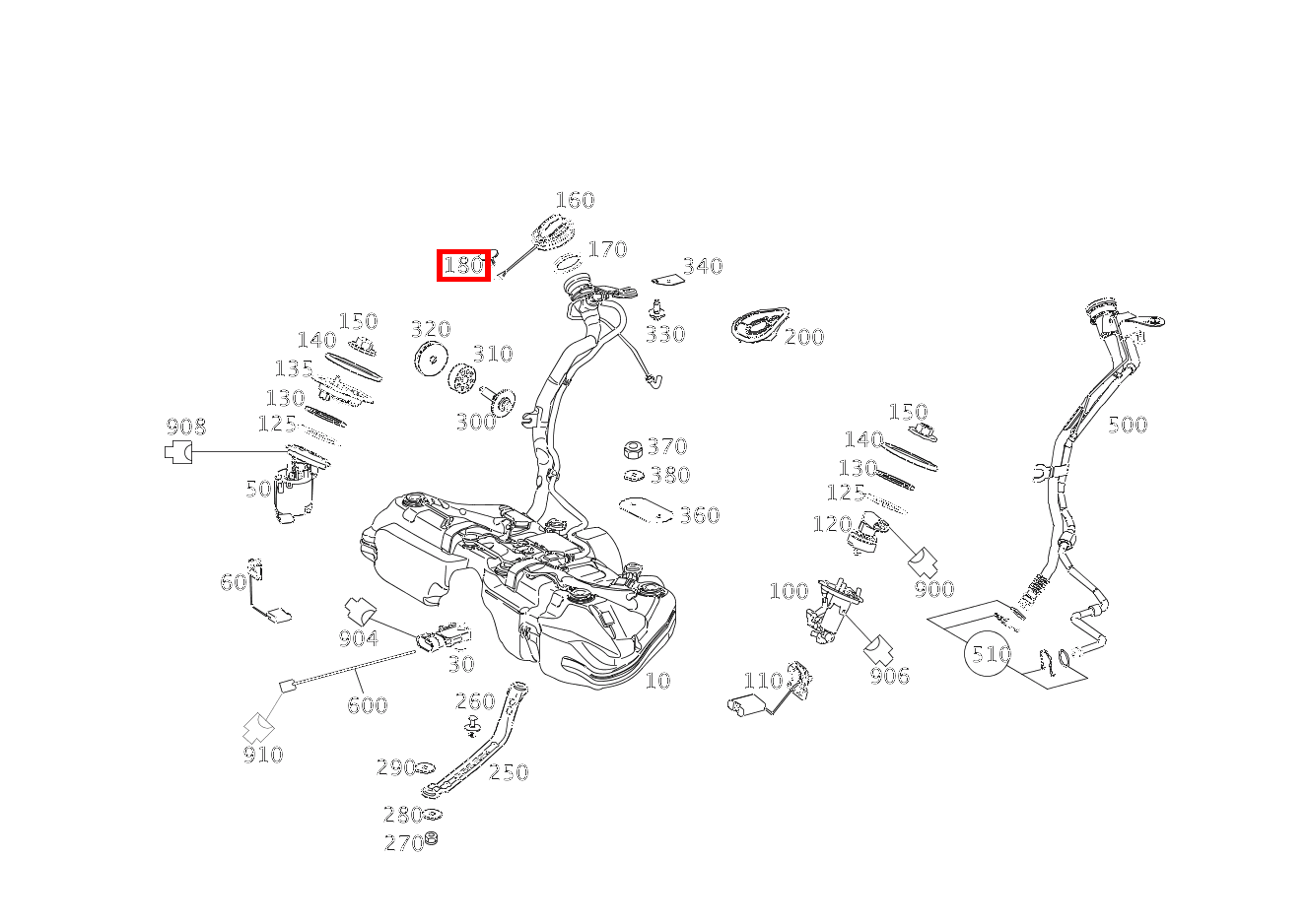 Spreizniet BEFESTIGUNG TANKVERSCHLUSS; 5.2 MM E350CGI BE 207 Spreizniet BEFESTIGUNG TANKVERSCHLUSS; 5.2 MM E350CGI BE 207