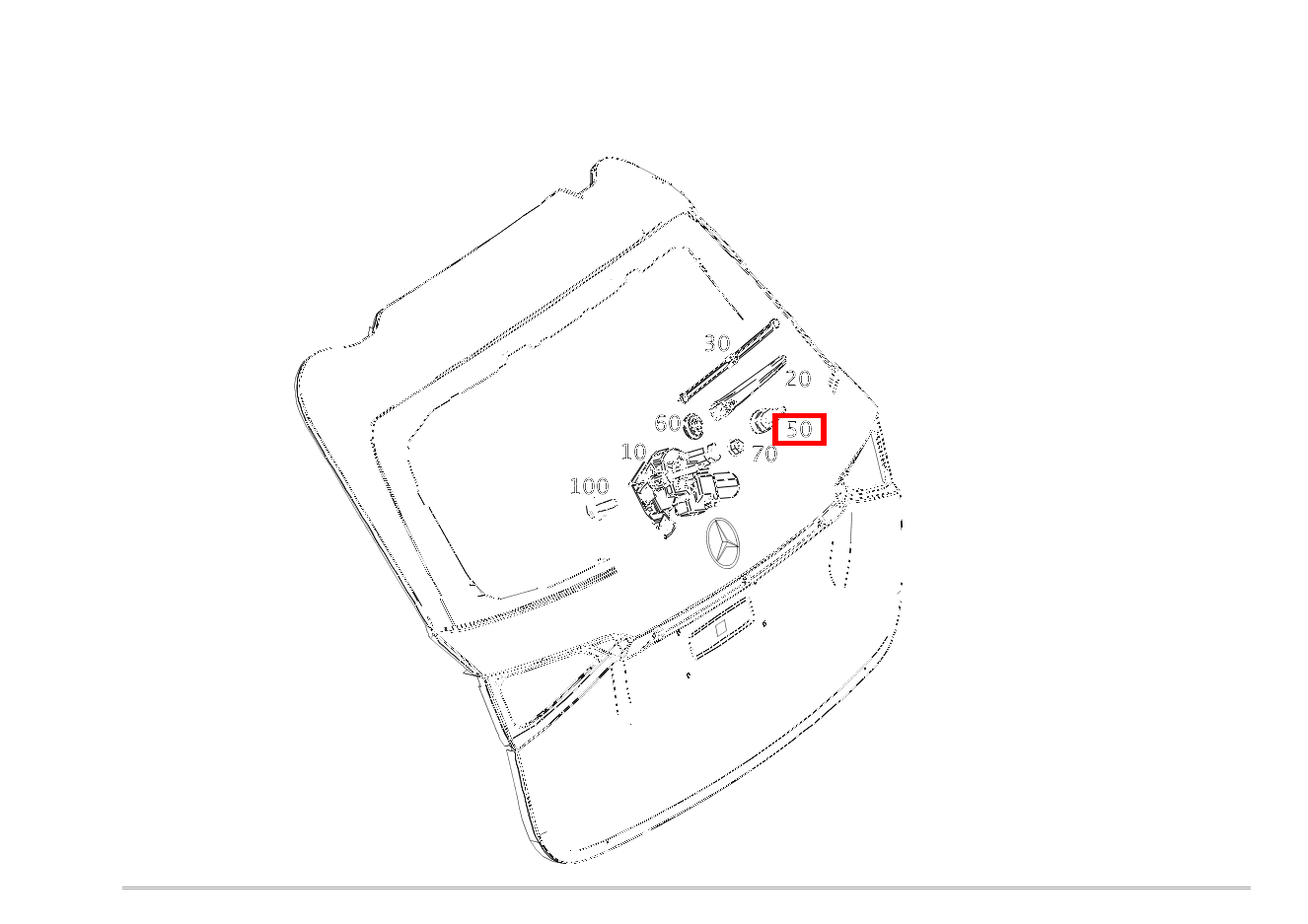 Abdeckung Wischerarm ABDECKUNG WISCHERACHSE GLE 350 d 4MATIC Coupé 292