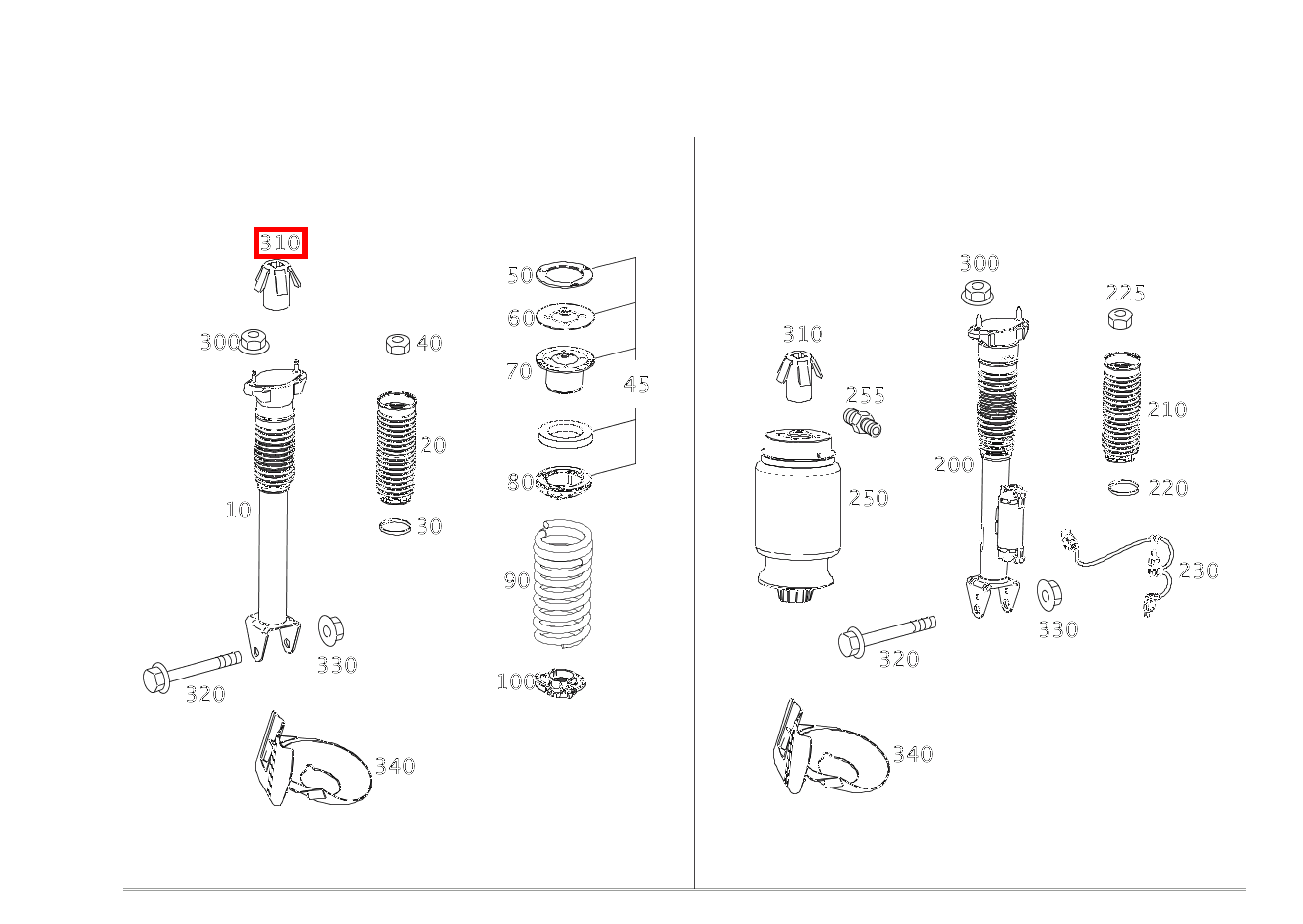 DICHTRINGHALTER FEDER AN AUFBAU Mercedes-AMG GLE 63 S 4MATIC Coupé 292 DICHTRINGHALTER FEDER AN AUFBAU Mercedes-AMG GLE 63 S 4MATIC Coupé 292