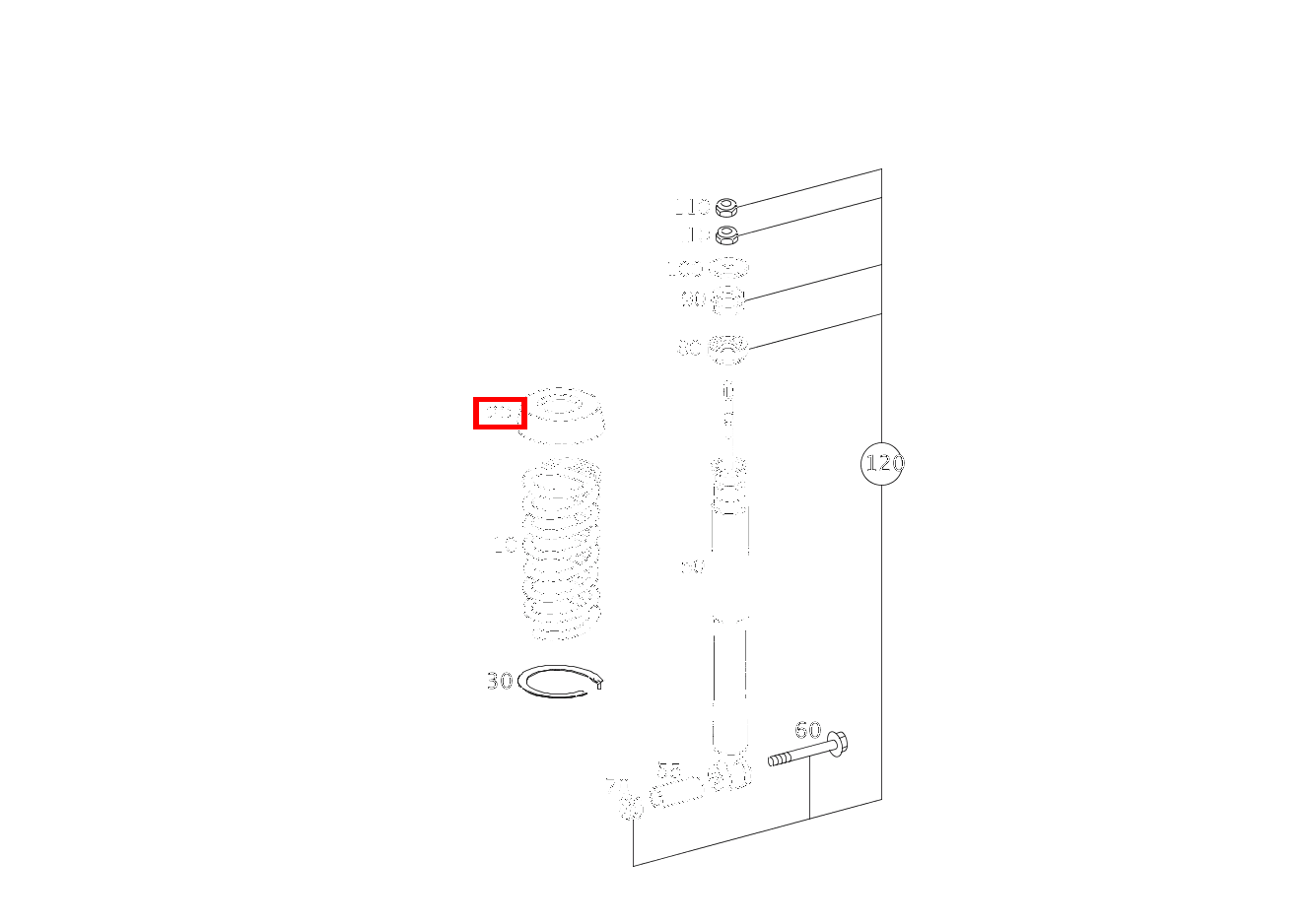 FEDERTELLEREINSATZ NACH BEDARF; NOPPENZAHL: 1 (5 MM ) CLK 63 AMG Cabriolet 209