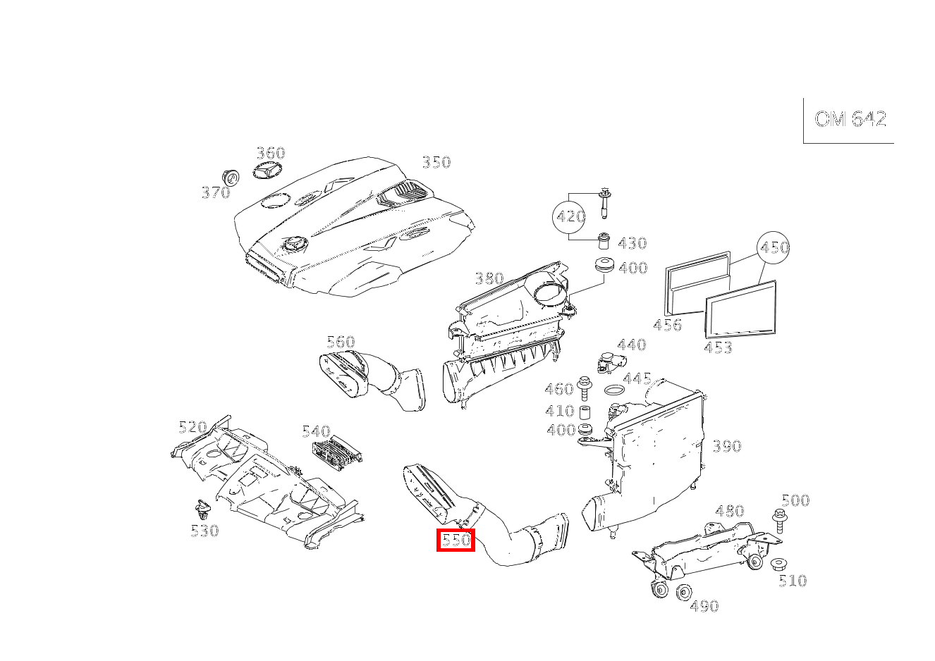 Rohluftleitung LINKS E350CDI BE CA 207 Rohluftleitung LINKS E350CDI BE CA 207