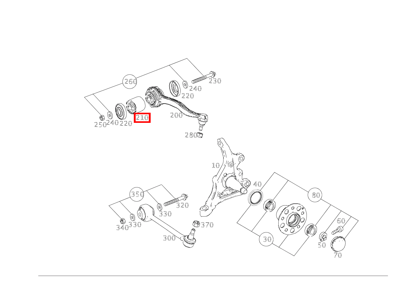 HYDROLAGER ZUGSTREBE RECHTS E 500/550 CABR. 207 HYDROLAGER ZUGSTREBE RECHTS E 500/550 CABR. 207