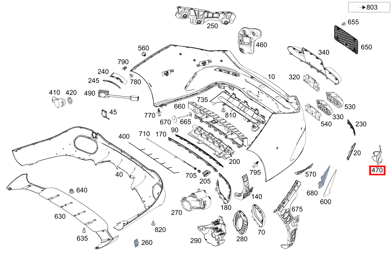 ABDECKUNG RADARSENSOR Radarsensor rechts E 400 4MATIC Cabriolet 238 ABDECKUNG RADARSENSOR Radarsensor rechts E 400 4MATIC Cabriolet 238