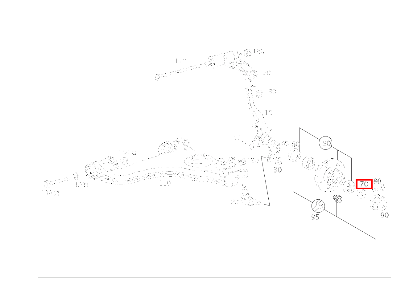 KLEMMMUTTER VORDERRADNABE AN ACHSSCHENKEL E280 210 KLEMMMUTTER VORDERRADNABE AN ACHSSCHENKEL E280 210