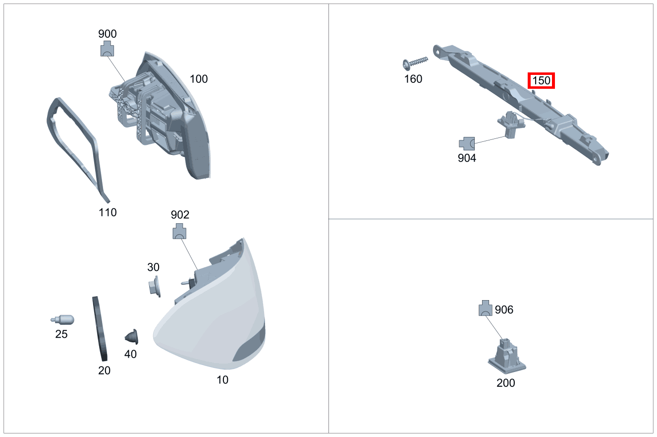 Zusatzbremsleuchte Zusatzbremsleuchte GLC 300 e 4MATIC Off-Roader 253