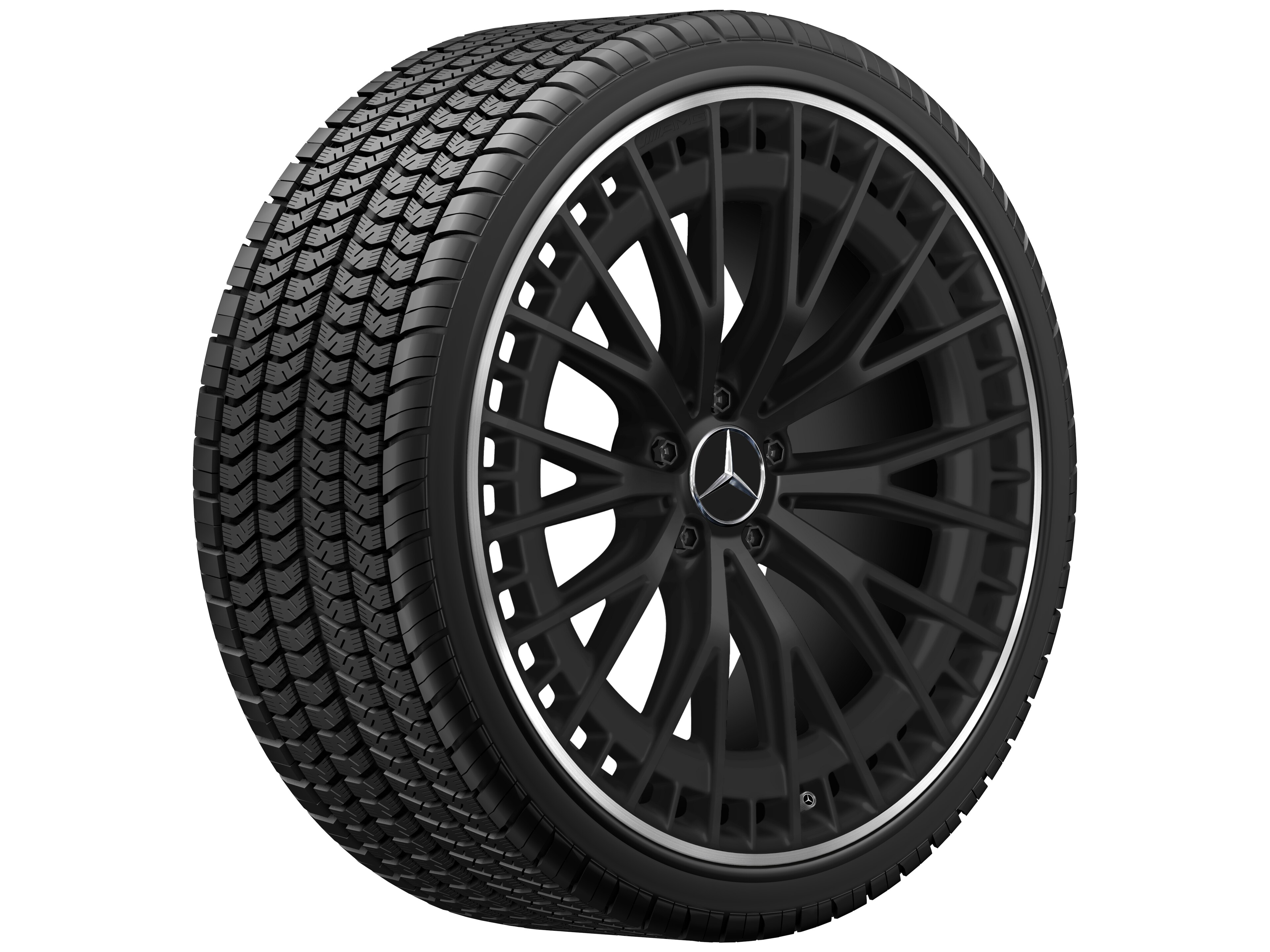 Mercedes-Benz - AMG Vielspeichen-Rad, 21 Zoll, 10,5 J x 21 ET 67, schwarz matt
