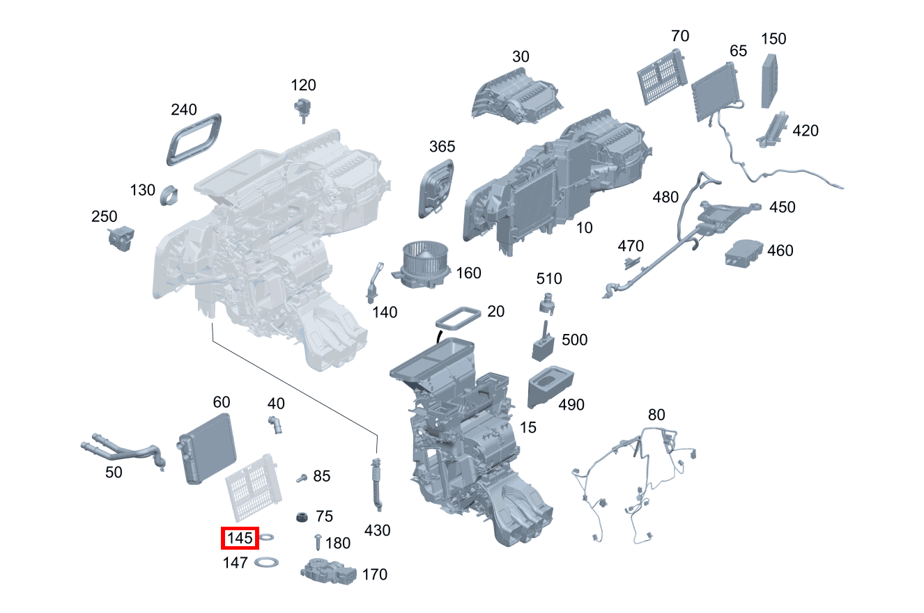 PROFILDICHTRING AN VERDAMPFER Mercedes-AMG GLS 63 4MATIC+ 167