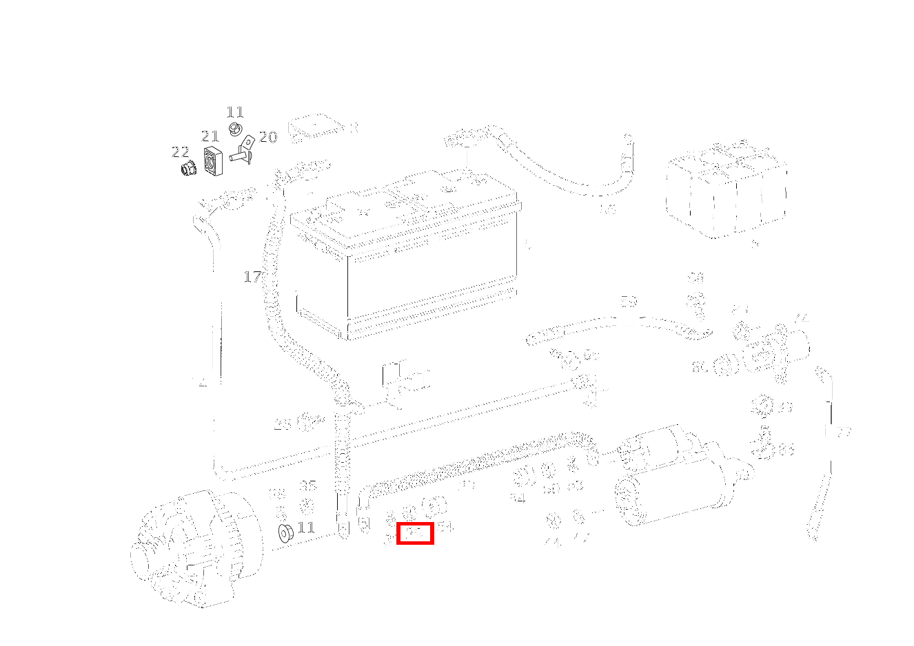 Sechskantmutter DREHSTROMGENERATOR,KLEMME B+; M8 ML 500 Off-Roader 163