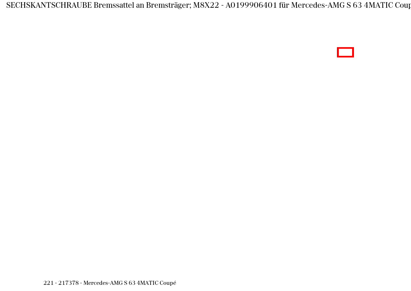 Sechskantschraube Bremssattel an Bremsträger links und rechts 