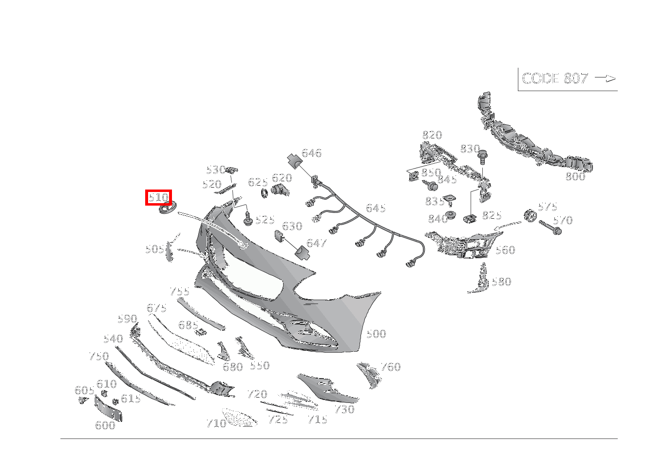 Firmenzeichen An Stoßfänger SLC 43 AMG 172