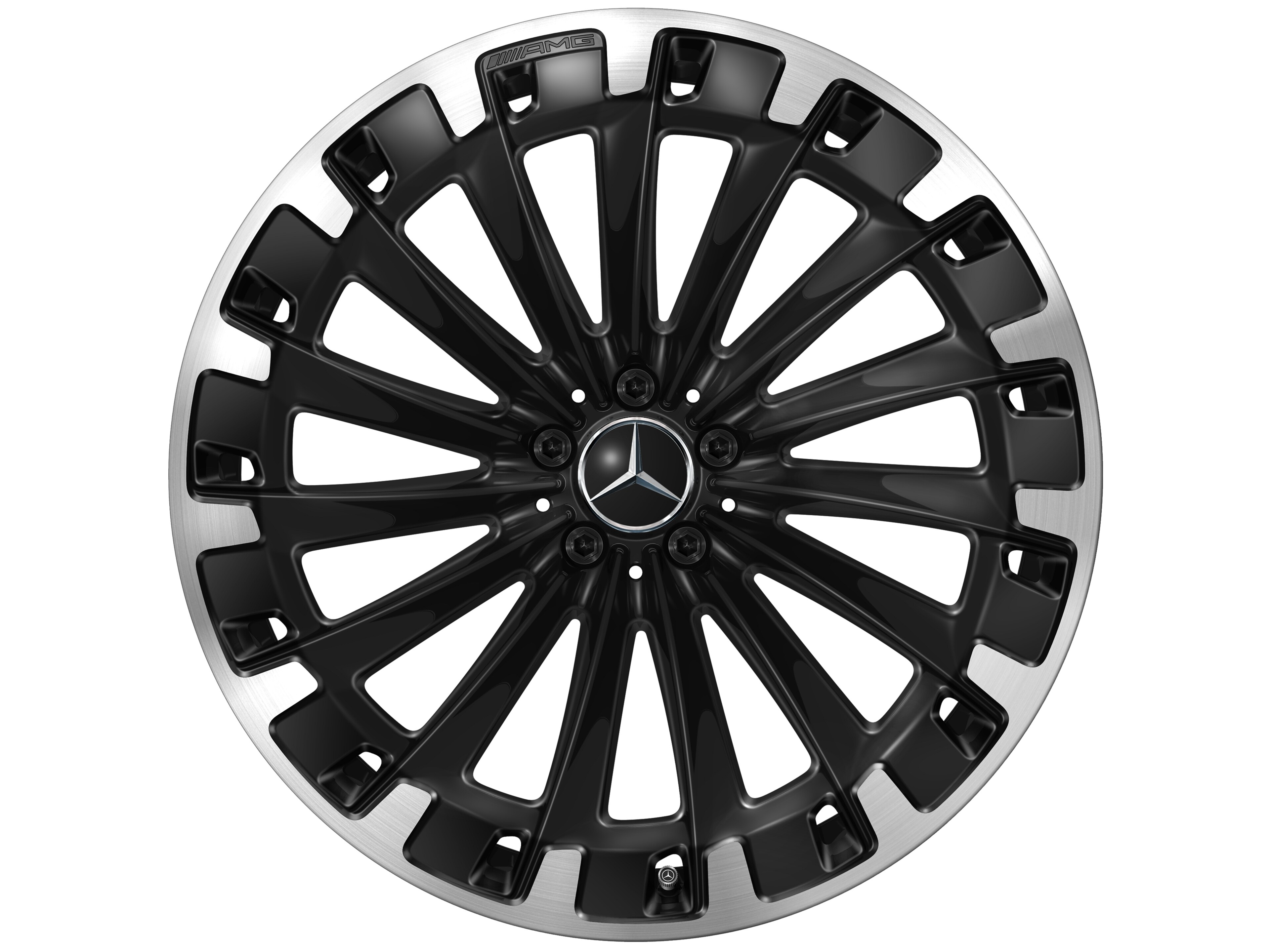 Mercedes-Benz -  AMG Vielspeichen-Rad, 22 Zoll, 9,5 J x 22 ET 41,5, schwarz, glanzgedreht
