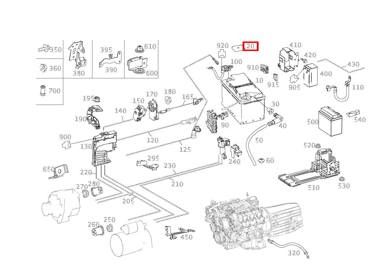 Schutzkappe FUER BATTERIE E 200 Limousine 213