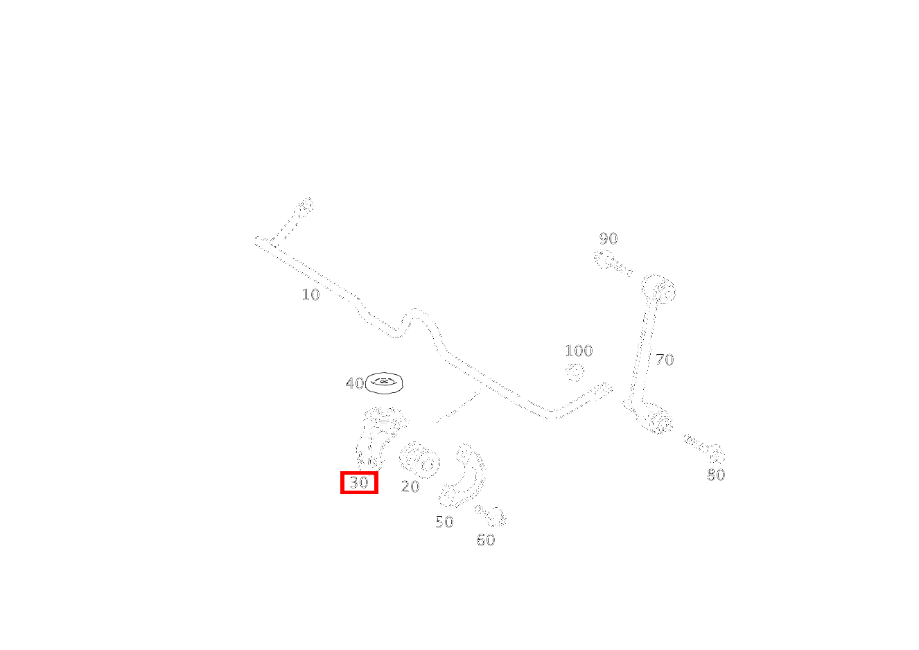 Bügel RECHTS,DREHSTABLAGER C 320 Sportcoupé 203