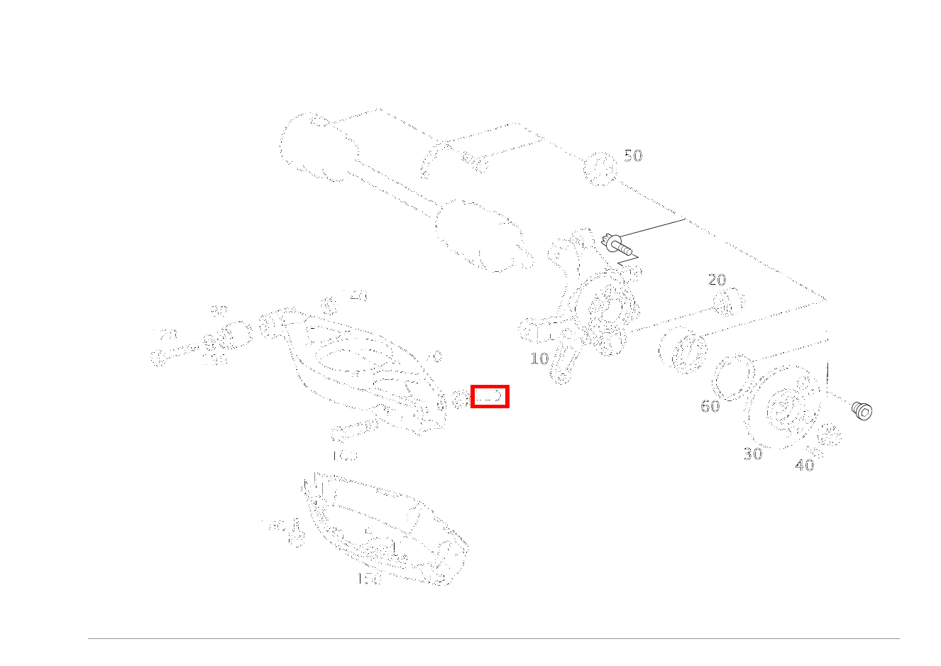 Sechskantmutter FEDERLENKER AN RADTRAEGER; M14X1.5 SL 600 Roadster mit Automatik 129