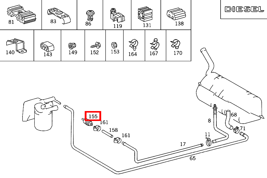 Kraftstofffilter S 350 Turbodiesel 140