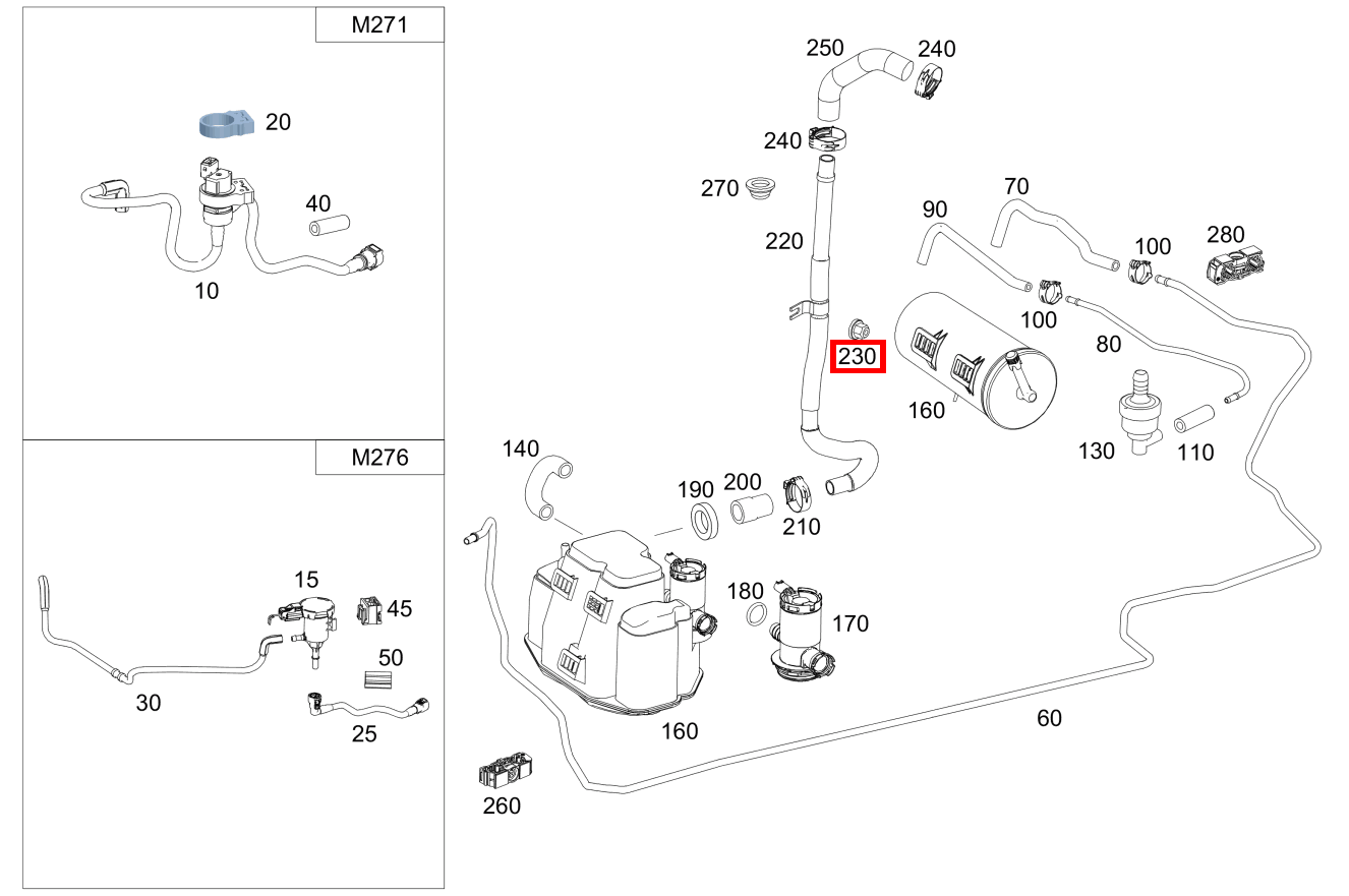 Sechskantmutter REGENERIERLEITUNG AN HECKBODEN SLK350 BE 172 Sechskantmutter REGENERIERLEITUNG AN HECKBODEN SLK350 BE 172