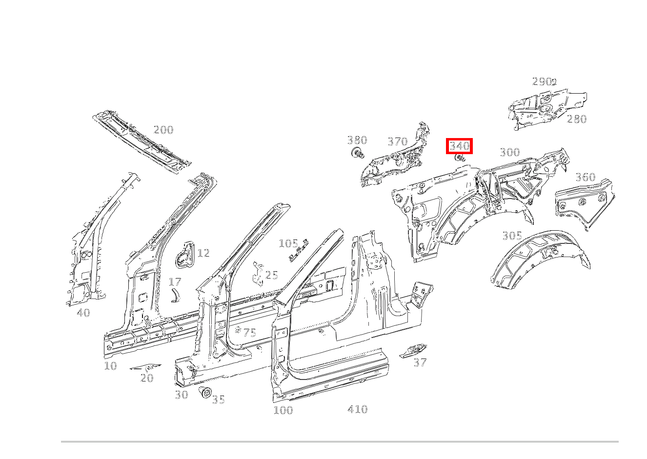 Sechsrundschraube STREBE RECHTS; M6X12 E 300 Cabriolet 238 Sechsrundschraube STREBE RECHTS; M6X12 E 300 Cabriolet 238
