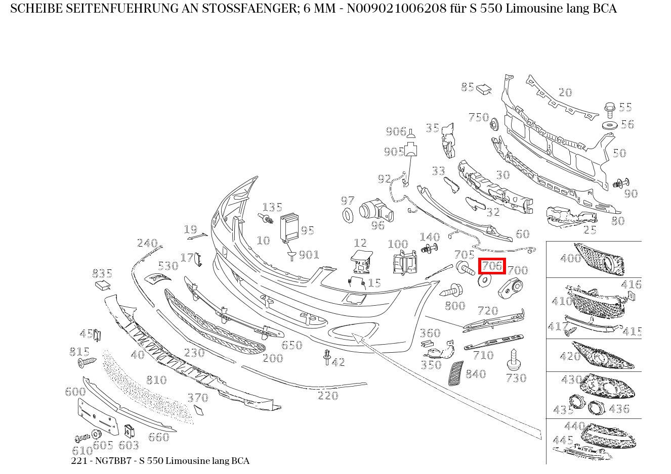 Scheibe SEITENFUEHRUNG AN STOSSFAENGER; 6 MM S 550 Limousine lang BCA 221 Scheibe SEITENFUEHRUNG AN STOSSFAENGER; 6 MM S 550 Limousine lang BCA 221
