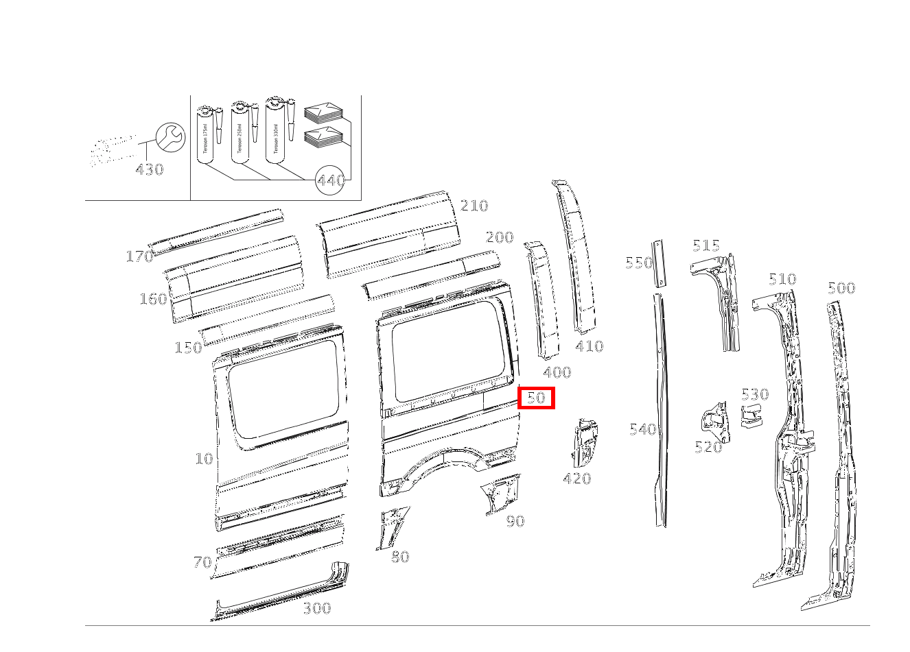 Beplankung Hinten links 906