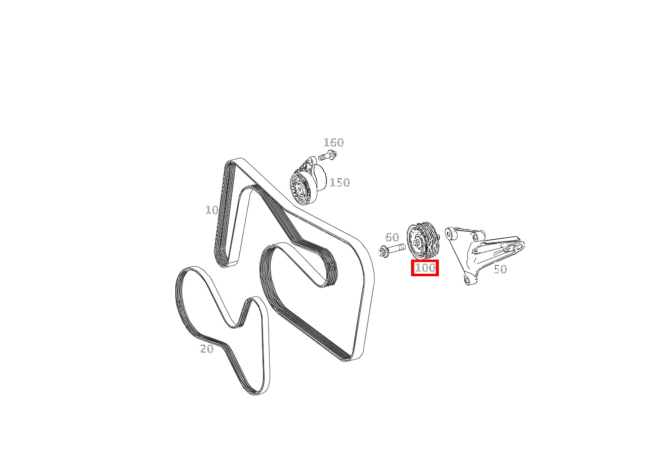 Umlenkrolle S 450 4MATIC Coupé 217 Umlenkrolle S 450 4MATIC Coupé 217