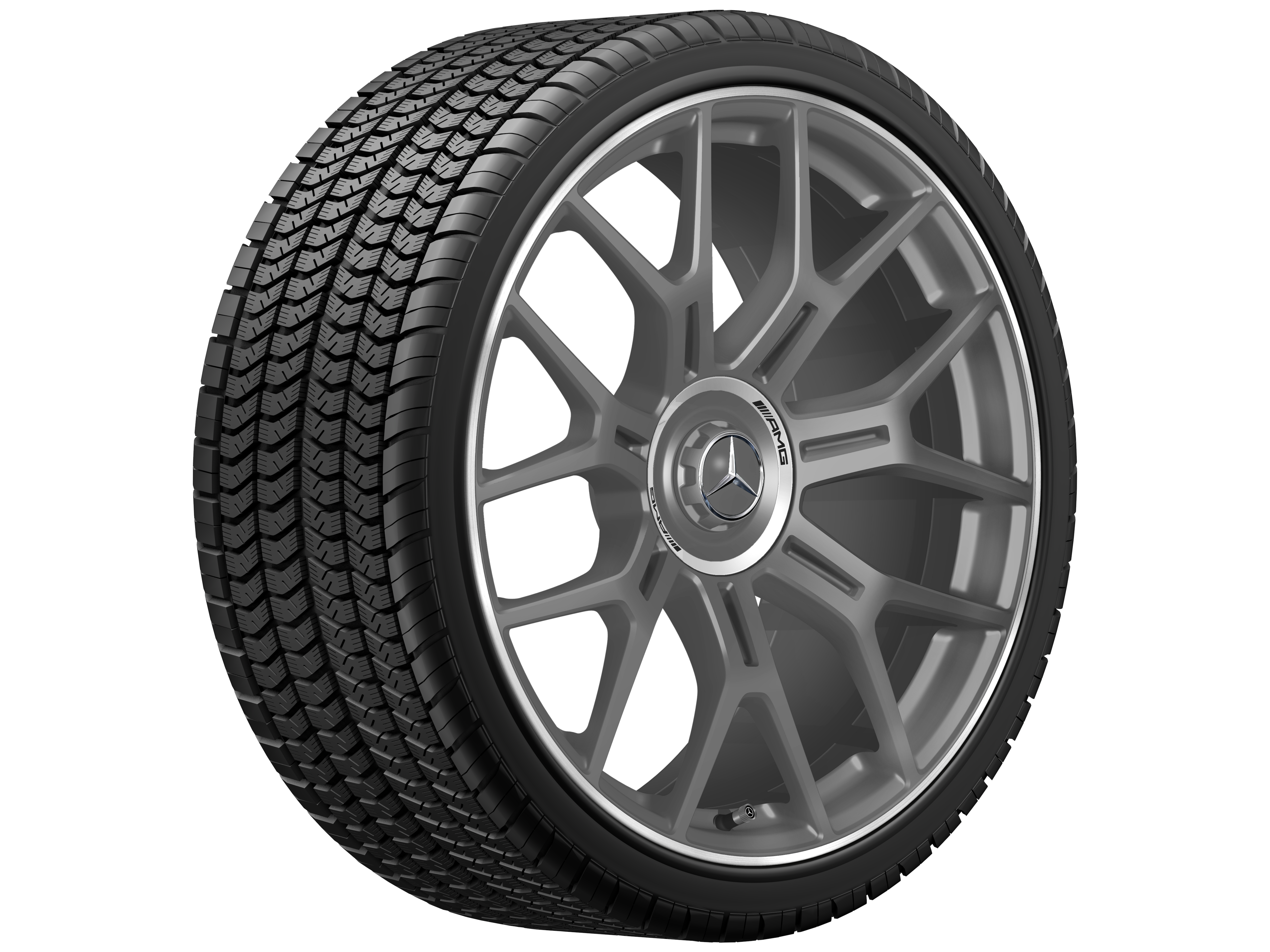 Mercedes-Benz - AMG Schmiederad Kreuzspeichen-Design, 21 Zoll, 10 J x 21 ET 24, titangrau matt