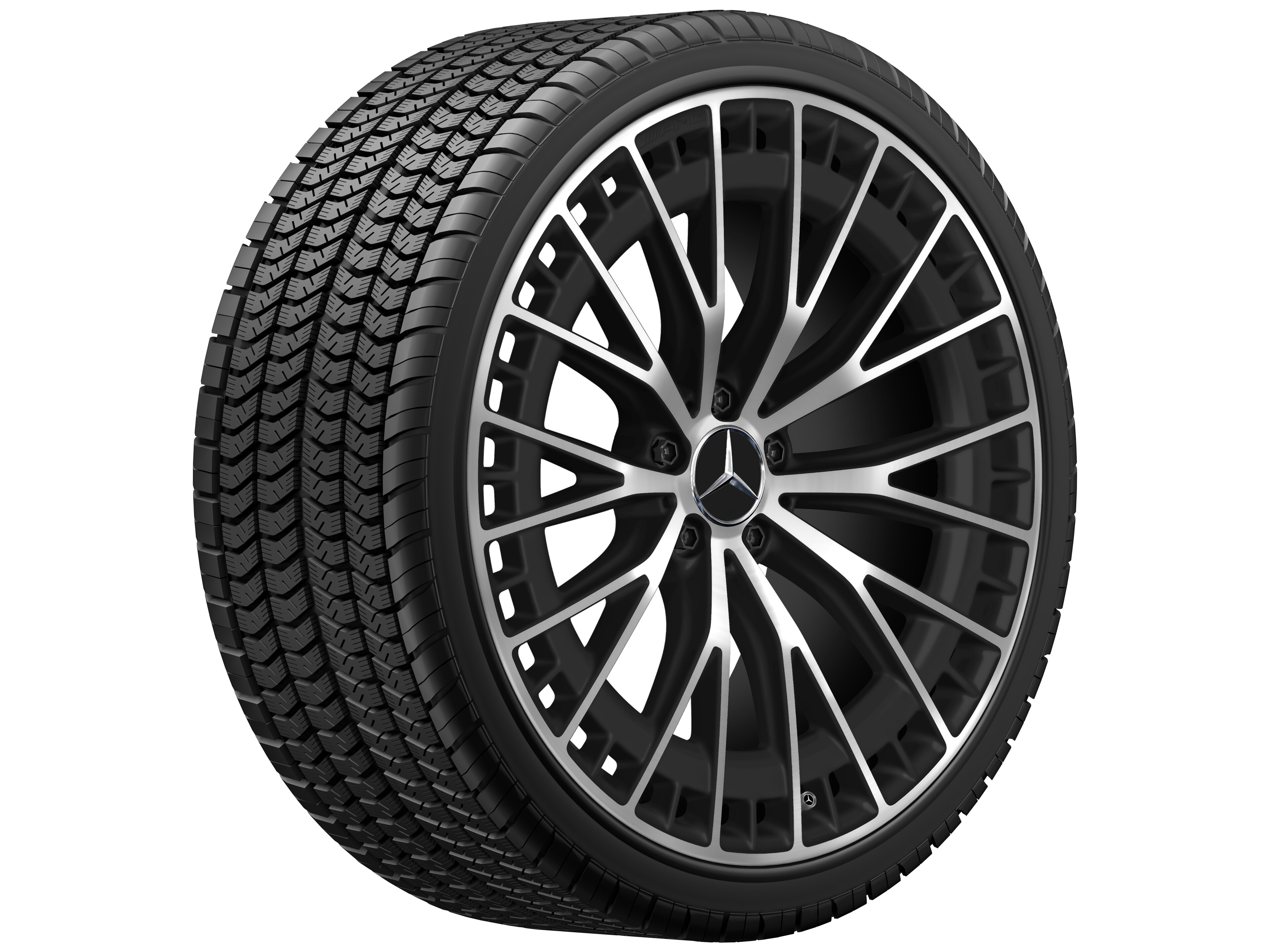 Mercedes-Benz -  AMG Vielspeichen-Rad, 21 Zoll, 10 J x 21 ET 63, schwarz matt
