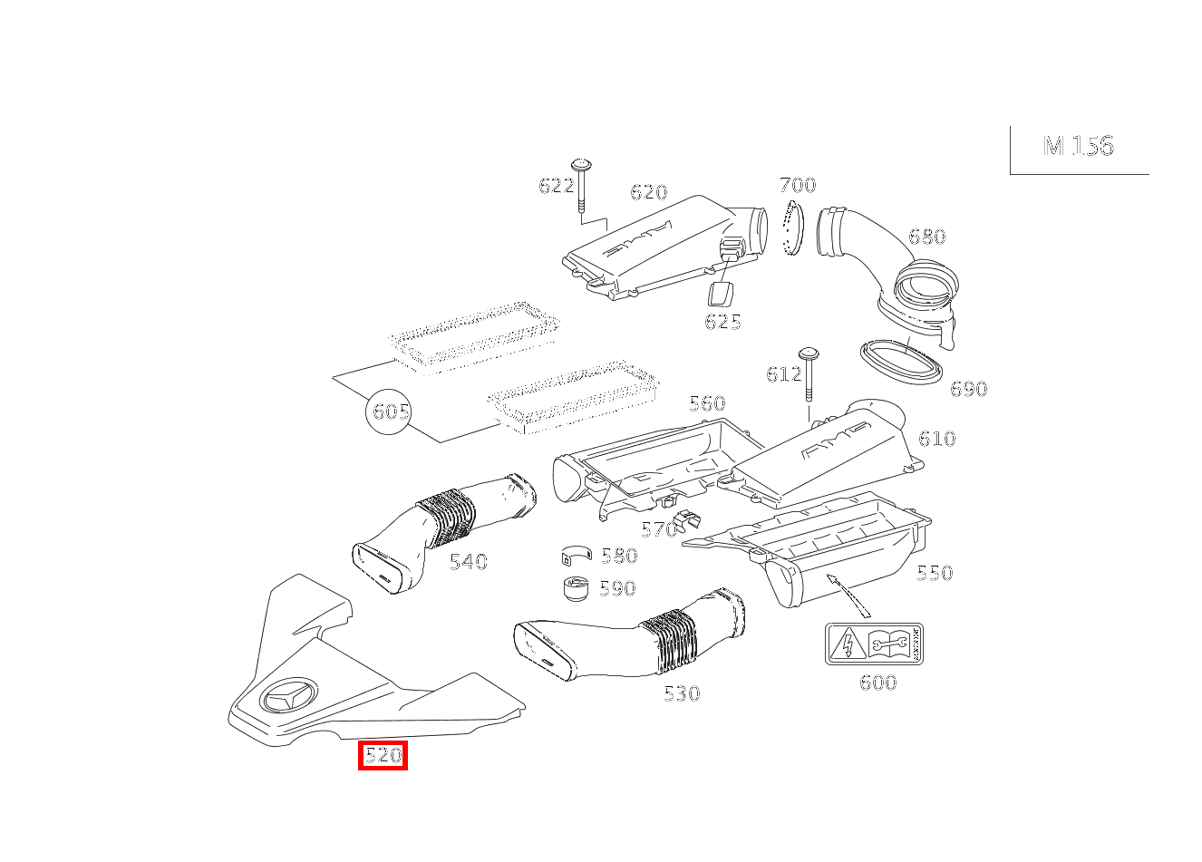 Abdeckblech Zylinderkopfhaube CL 63AMG 216 Abdeckblech Zylinderkopfhaube CL 63AMG 216