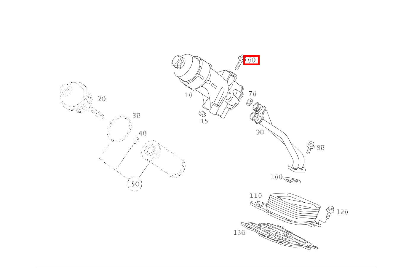 Sechsrundschraube Ölfilter an Zylinderkopf; M6X35 B 250 246
