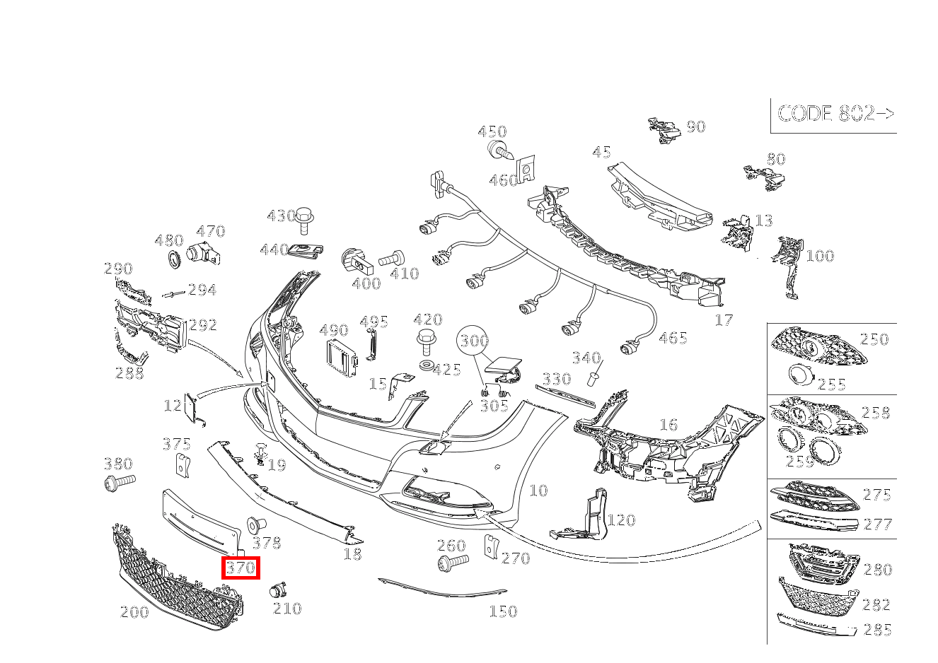 Kennzeichenblende Vorn C320TCDI 4M 204 Kennzeichenblende Vorn C320TCDI 4M 204