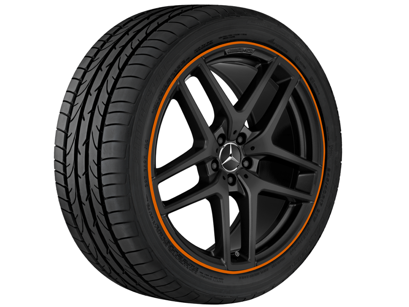 AMG 5-Doppelspeichen-Rad, 21 Zoll Felgenhorn orange lackiert 10 J  