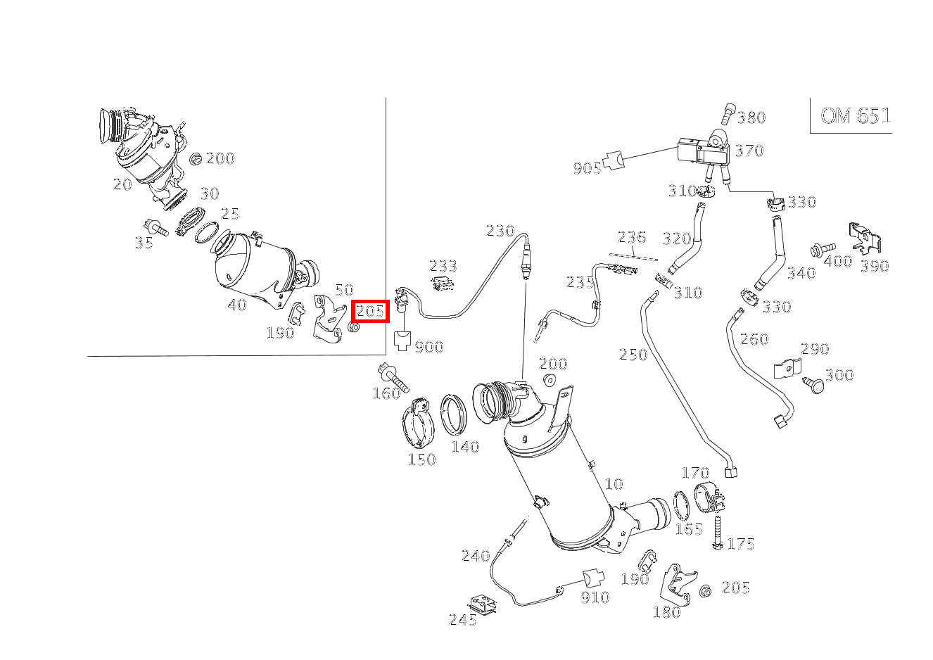 Sechskantmutter FUER HALTER AN PARTIKELFILTER; M8 E300T BT H 212 Sechskantmutter FUER HALTER AN PARTIKELFILTER; M8 E300T BT H 212