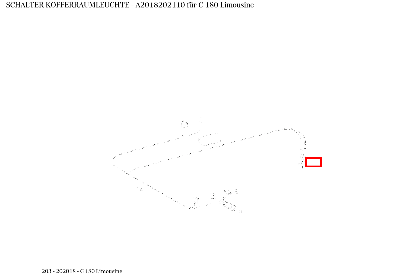 Schalter KOFFERRAUMLEUCHTE C 180 Limousine 203 Schalter KOFFERRAUMLEUCHTE C 180 Limousine 203